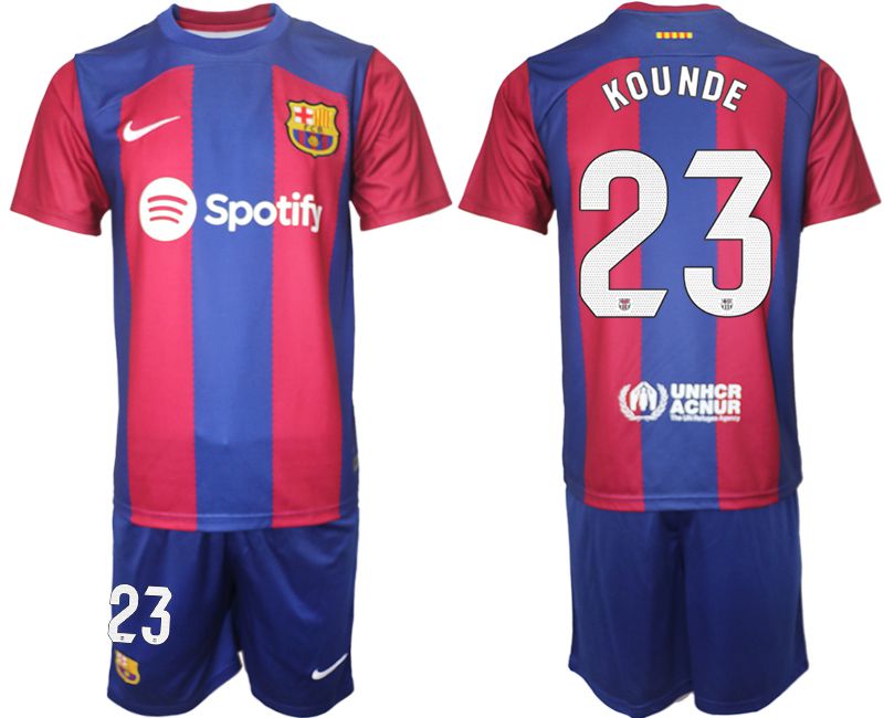 Men 2023-2024 Club Barcelona home red #23 Soccer Jersey->inter milan jersey->Soccer Club Jersey